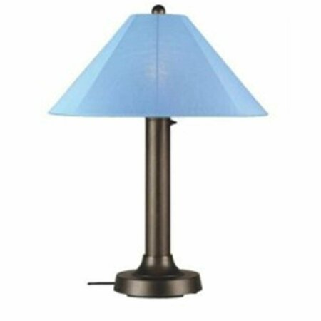 BRILLIANTBULB Concepts  Catalina Table Lamp  with 3 in. bronze body and sky blue Sunbrella shade fabric - Bronze BR1607866